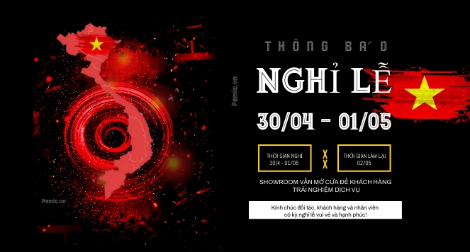 THÔNG BÁO LỊCH NGHỈ LỄ 30/04 - 01/05